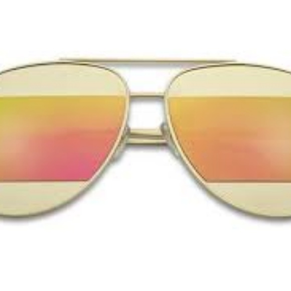 Kiss Accessories - CUT-OUT MIRRORED AVIATOR SUNGLASSES PINK NEW Kiss Accessories - CUT-OUT MIRRORED AVIATOR SUNGLASSES PINK NEW